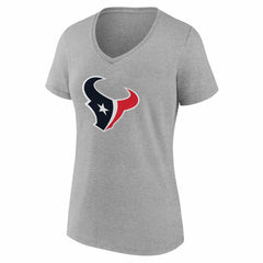 Houston Texans Women's Team Authentic Personalized Name & Number V-Neck T-Shirt Gray - NFL
