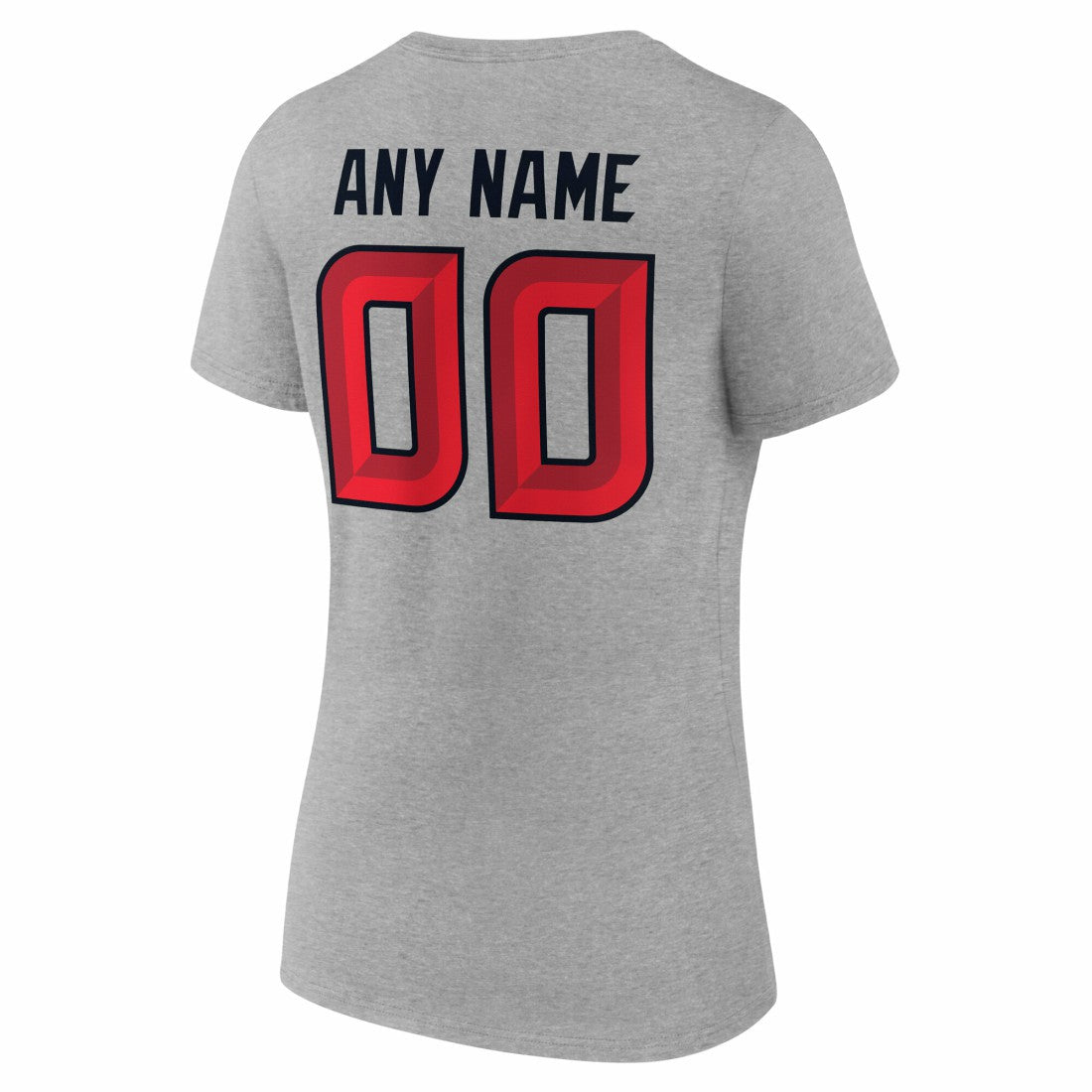 Houston Texans Women's Team Authentic Personalized Name & Number V-Neck T-Shirt Gray - NFL