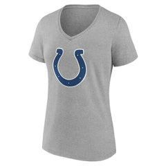 Indianapolis Colts Women's Team Authentic Personalized Name & Number V-Neck T-Shirt Gray - NFL