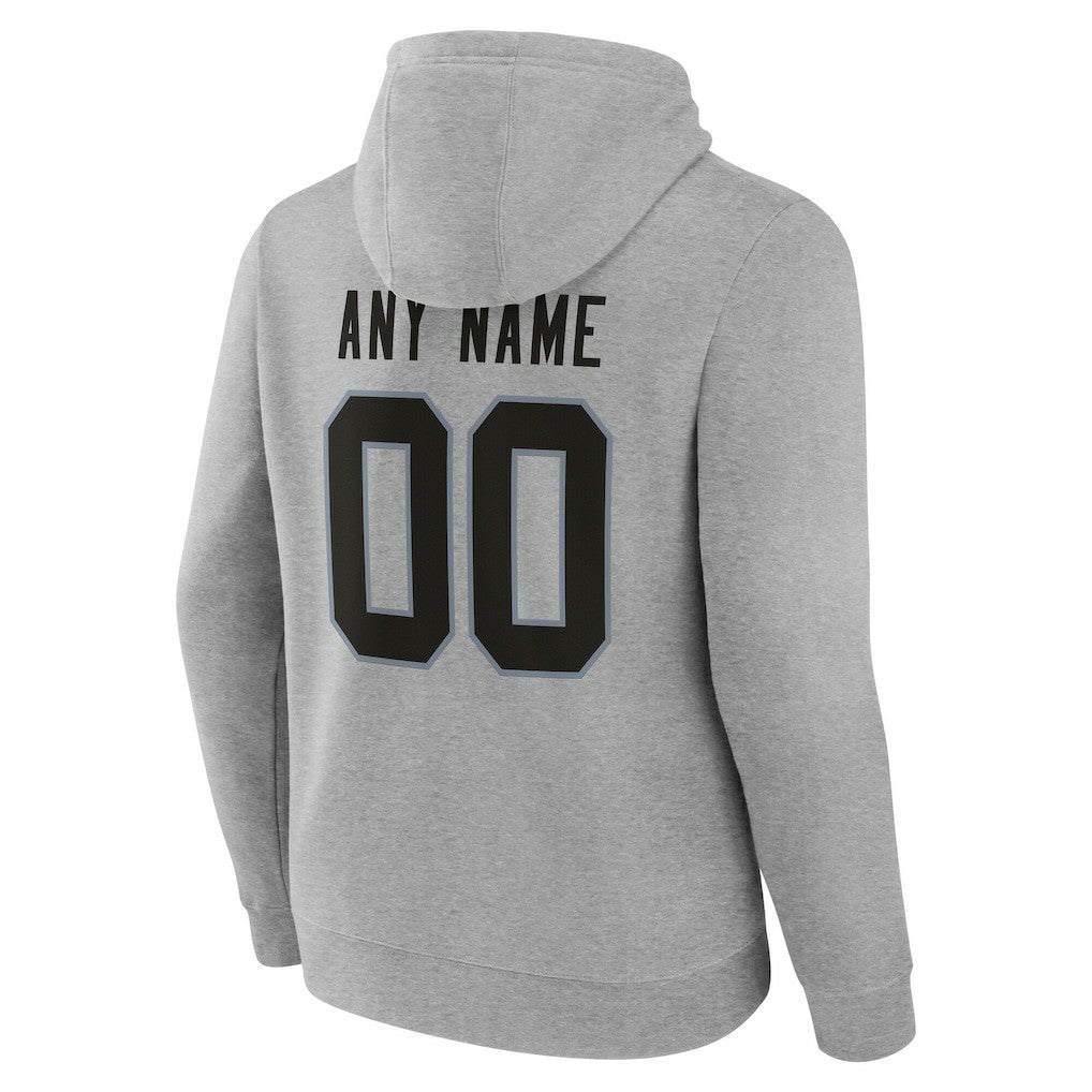 Las Vegas Raiders Team Authentic Personalized Name & Number Hoodie Gray - NFL