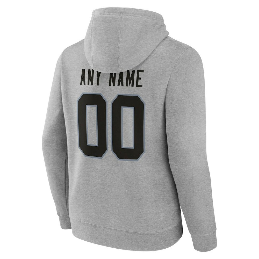 Las Vegas Raiders Team Authentic Personalized Name & Number Hoodie Gray - NFL