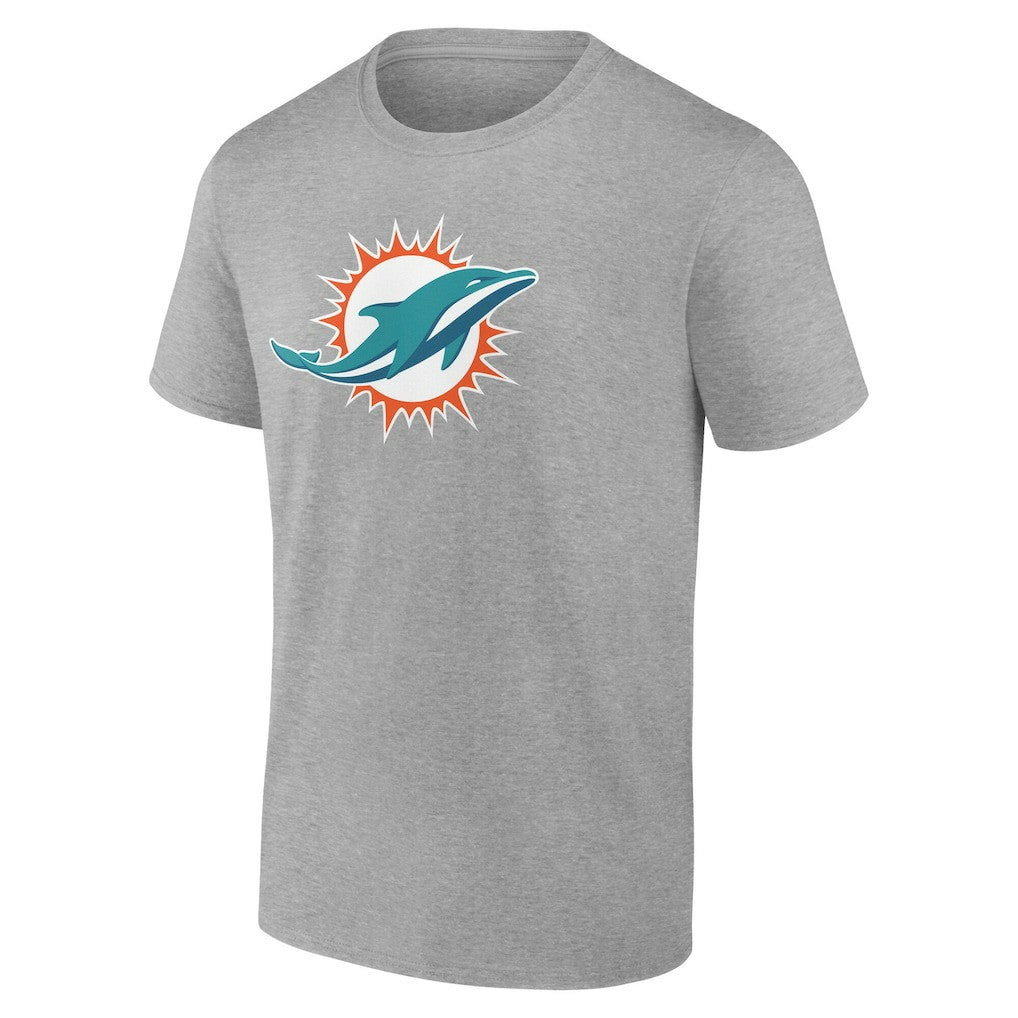 Miami Dolphins Team Authentic Personalized Name & Number T-Shirt Gray - NFL