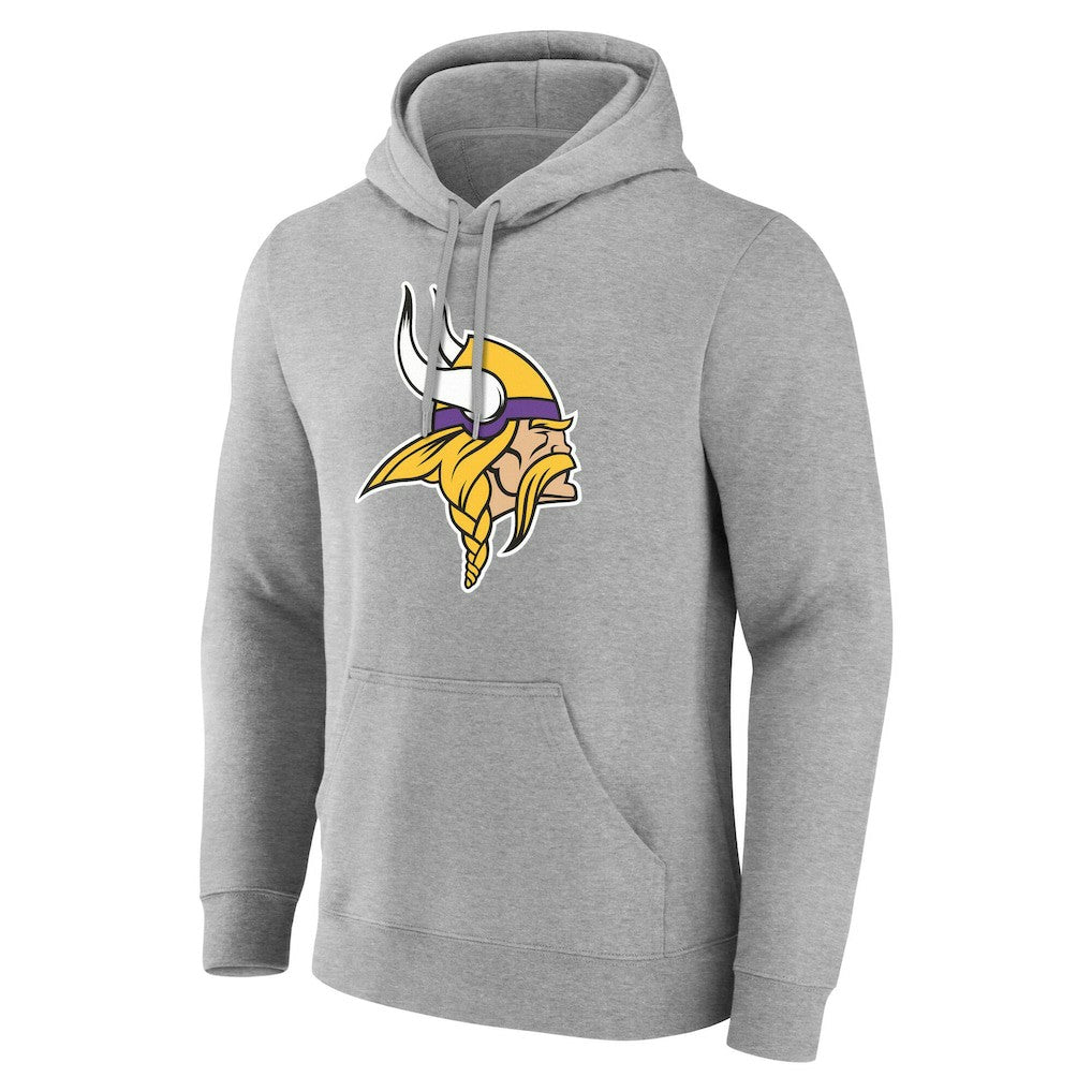 Minnesota Vikings Team Authentic Personalized Name & Number Hoodie Gray - NFL