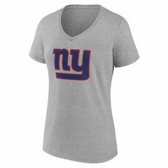 New York Giants Women's Team Authentic Personalized Name & Number V-Neck T-Shirt Gray - NFL