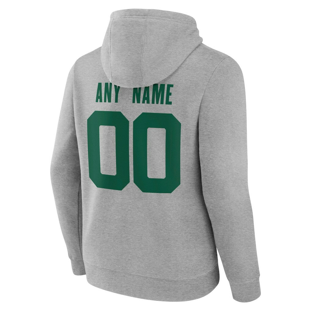 New York Jets Team Authentic Personalized Name & Number Hoodie Gray - NFL
