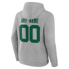 New York Jets Team Authentic Personalized Name & Number Hoodie Gray - NFL