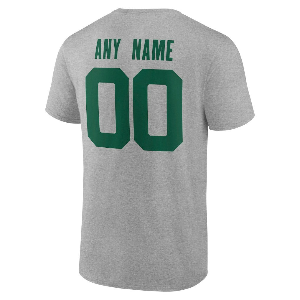 New York Jets Team Authentic Personalized Name & Number T-Shirt Gray - NFL