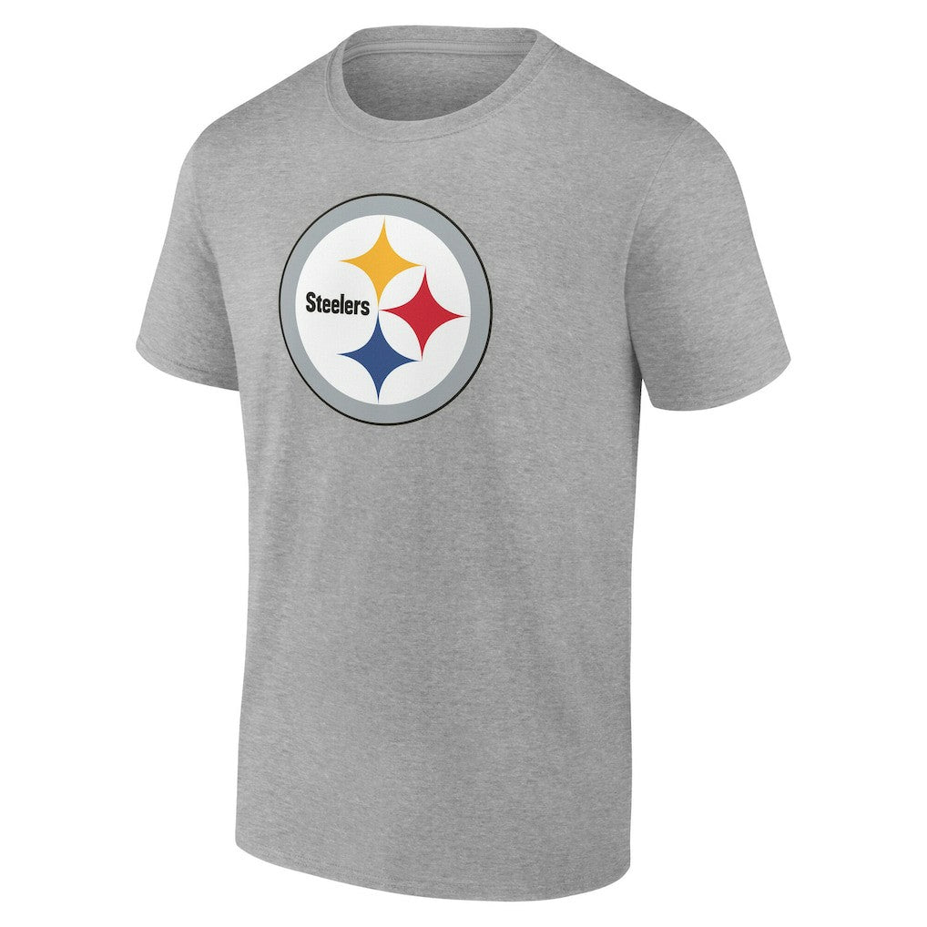 Pittsburgh Steelers Team Authentic Personalized Name & Number T-Shirt Gray - NFL