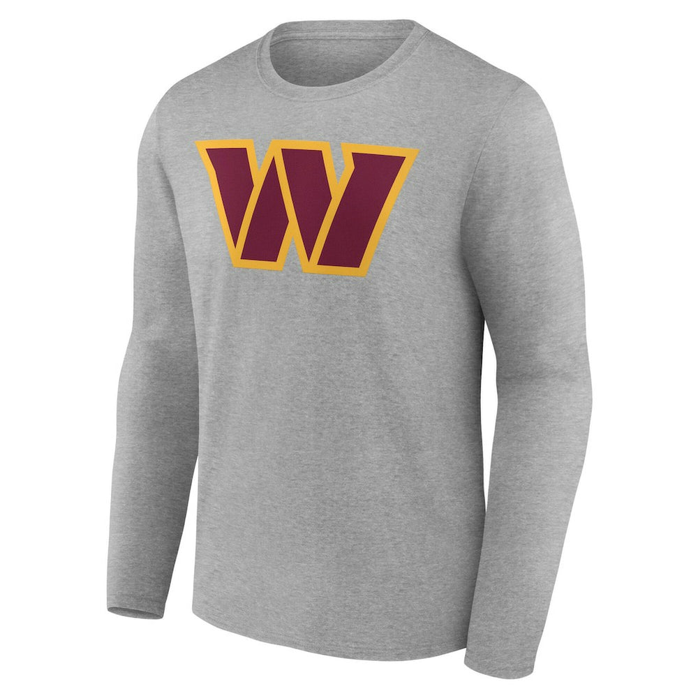 Washington Commanders Team Authentic Personalized Name & Number Long Sleeve T-Shirt Gray - NFL