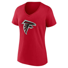 Atlanta Falcons Women's Team Authentic Personalized Name & Number V-Neck T-Shirt Red - NFL