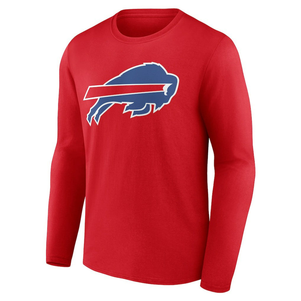 Buffalo Bills Team Authentic Personalized Name & Number Long Sleeve T-Shirt Red - NFL