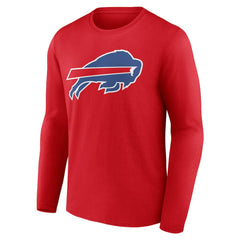 Buffalo Bills Team Authentic Personalized Name & Number Long Sleeve T-Shirt Red - NFL