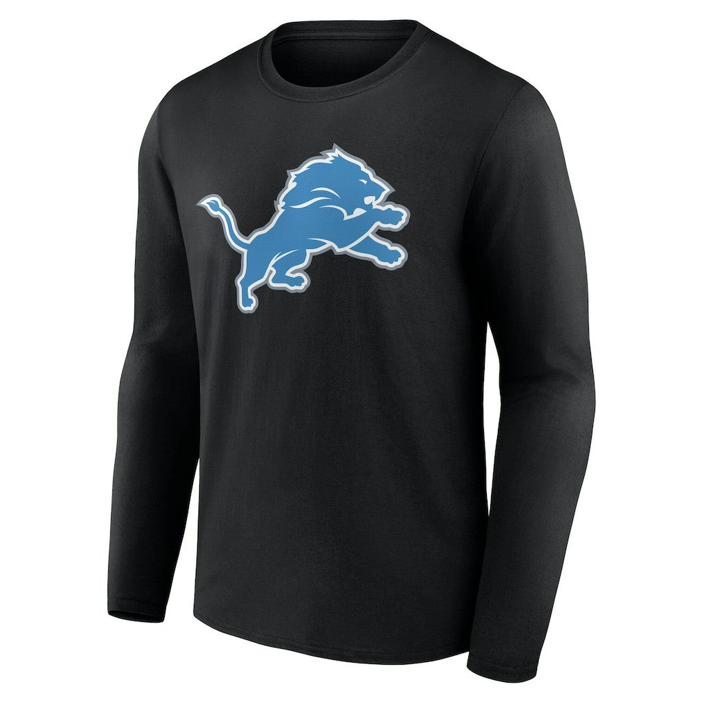 Detroit Lions Team Authentic Personalized Name & Number Long Sleeve T-Shirt Black - NFL