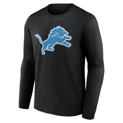 Detroit Lions Team Authentic Personalized Name & Number Long Sleeve T-Shirt Black - NFL