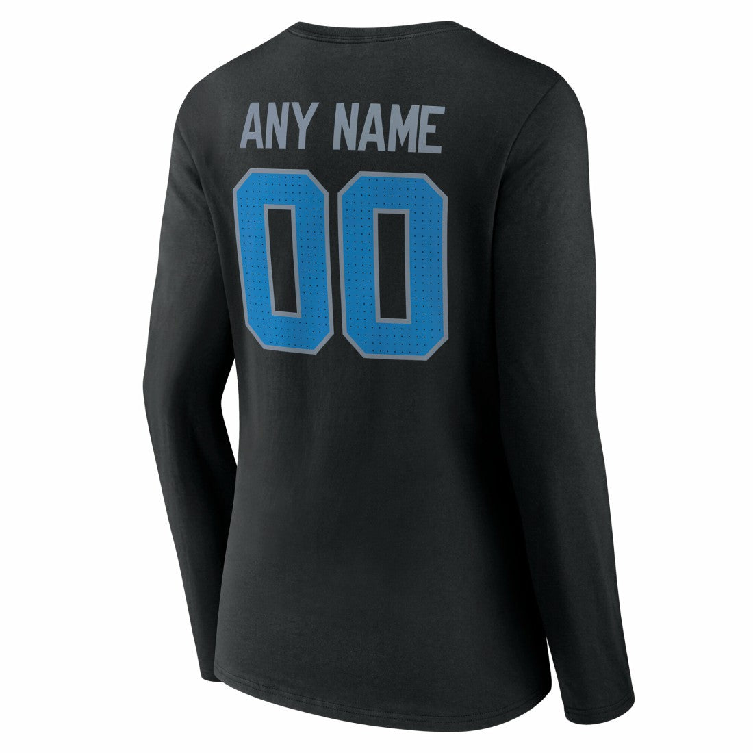 Detroit Lions Women's Team Authentic Personalized Name & Number Long Sleeve V-Neck T-Shirt Black - NFL
