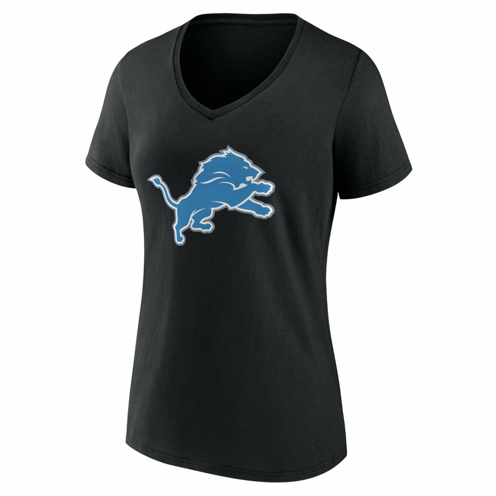 Detroit Lions Women's Team Authentic Personalized Name & Number V-Neck T-Shirt Black - NFL