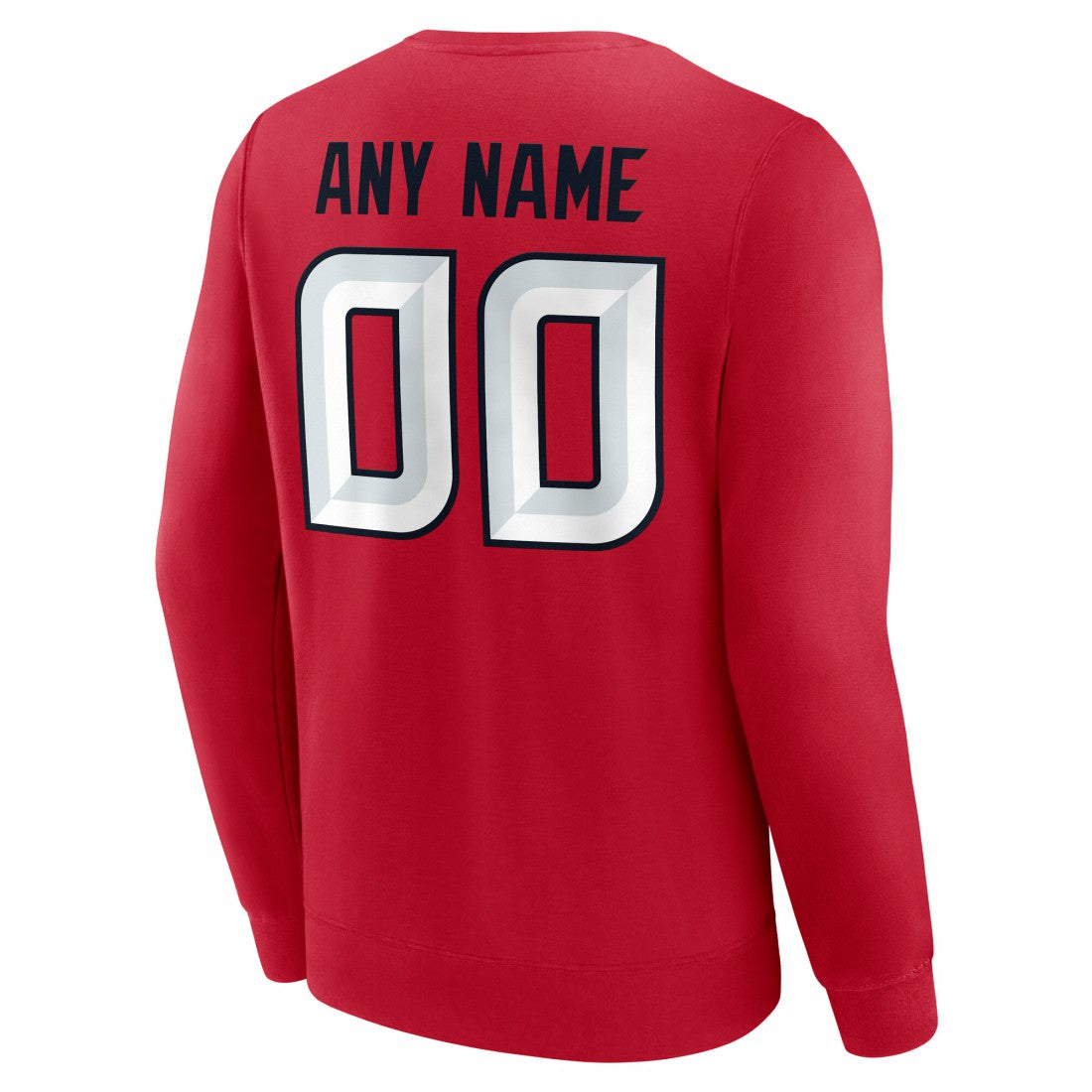 Houston Texans Team Authentic Personalized Name & Number Sweatshirt Red - NFL