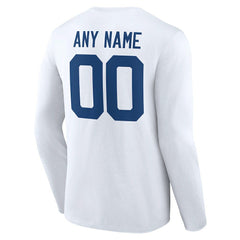Indianapolis Colts Team Authentic Personalized Name & Number Long Sleeve T-Shirt White - NFL