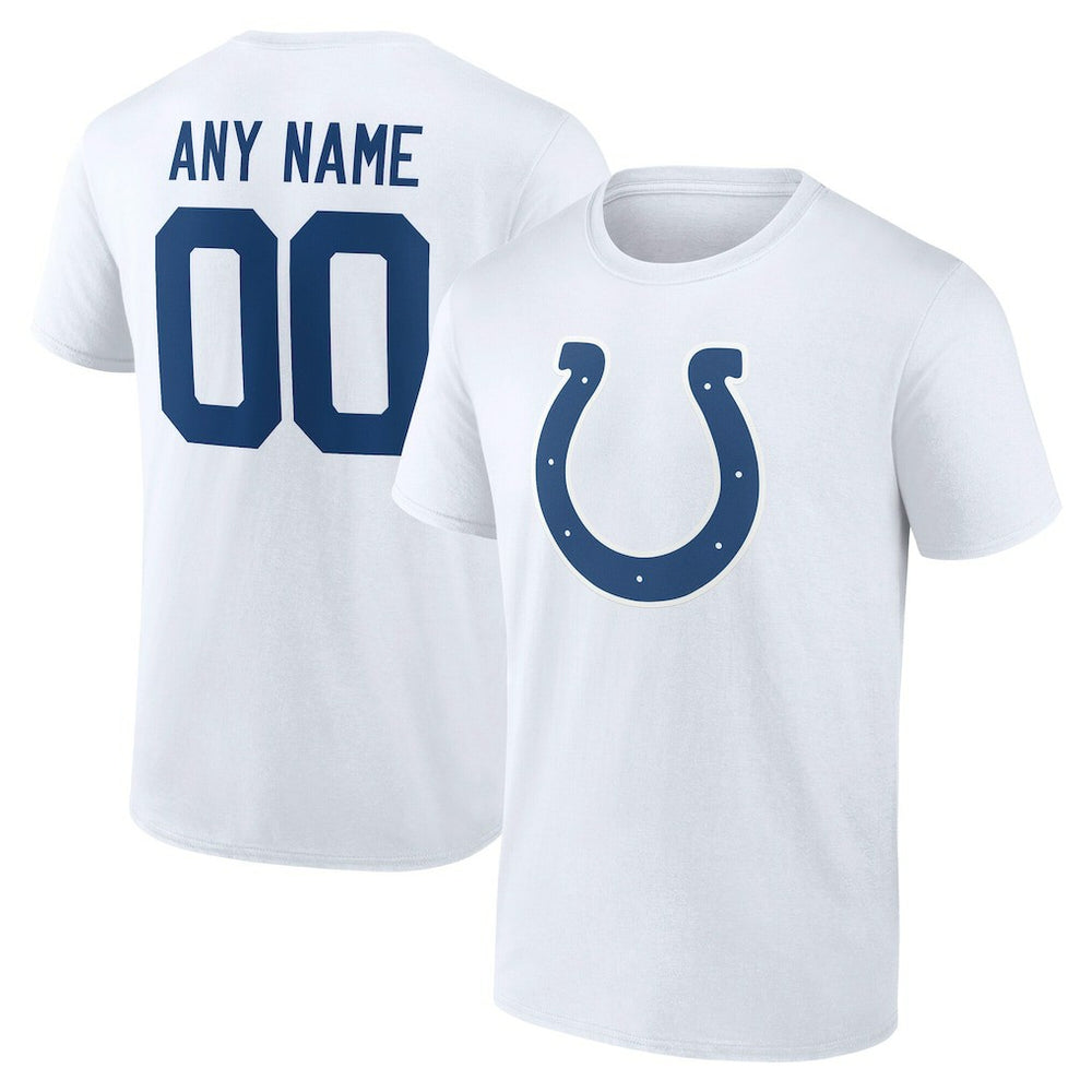 Indianapolis Colts Team Authentic Personalized Name & Number T-Shirt White - NFL