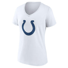 Indianapolis Colts Women's Team Authentic Personalized Name & Number V-Neck T-Shirt White - NFL