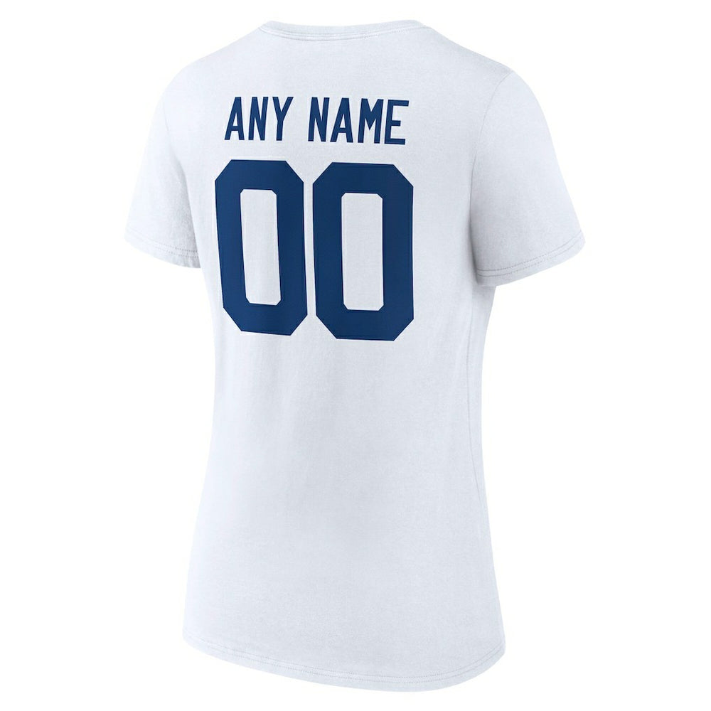 Indianapolis Colts Women's Team Authentic Personalized Name & Number V-Neck T-Shirt White - NFL