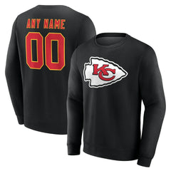 Kansas City Chiefs Team Authentic Personalized Name & Number Sweatshirt Black - NFL
