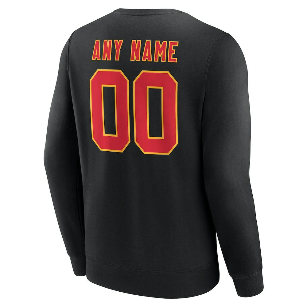 Kansas City Chiefs Team Authentic Personalized Name & Number Sweatshirt Black - NFL