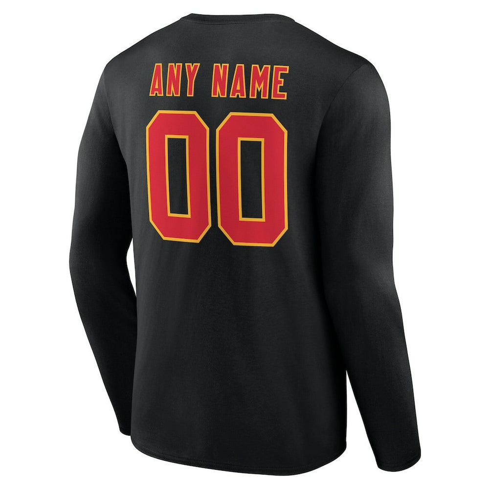 Kansas City Chiefs Team Authentic Personalized Name & Number Long Sleeve T-Shirt Black - NFL