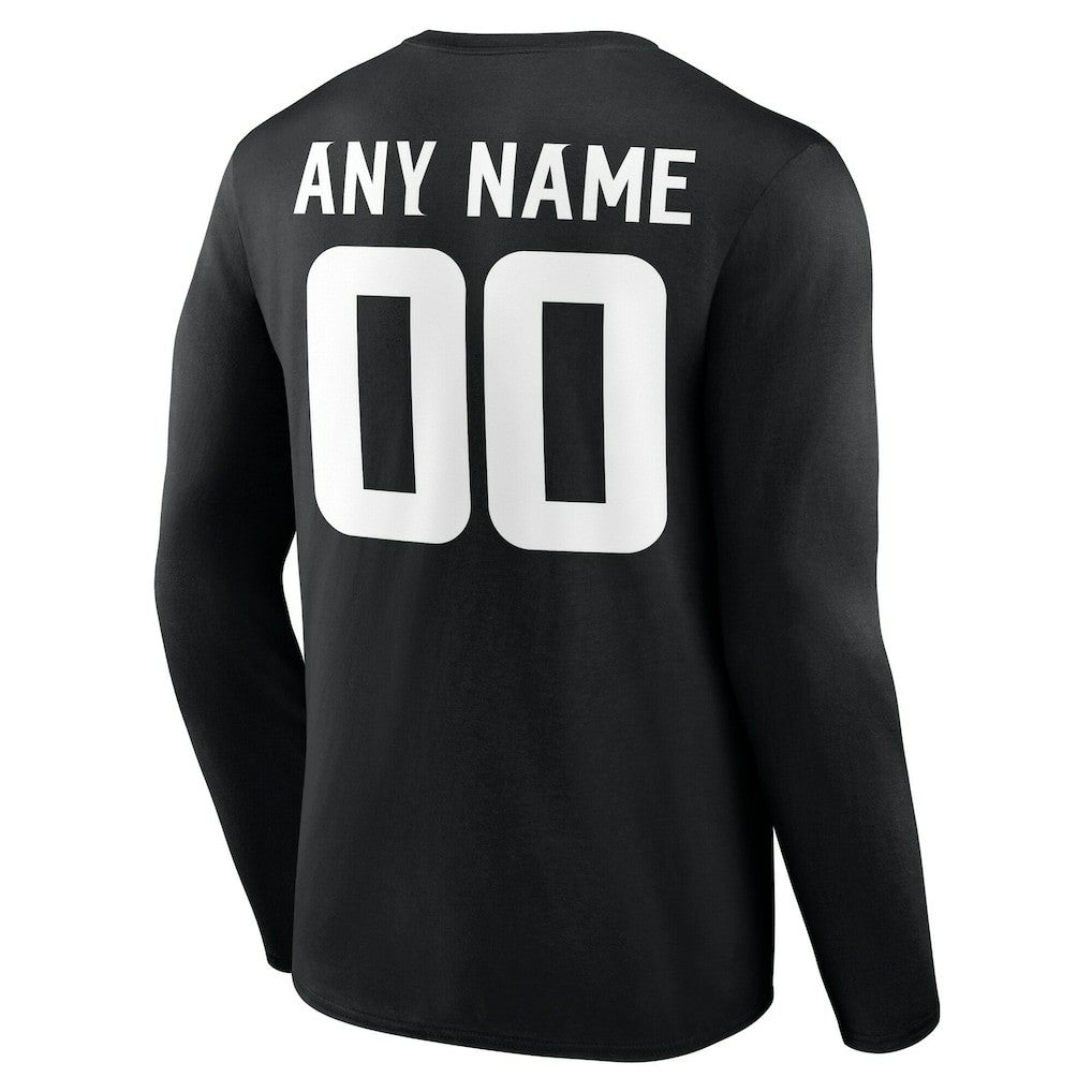 Minnesota Vikings Team Authentic Personalized Name & Number Long Sleeve T-Shirt Black - NFL