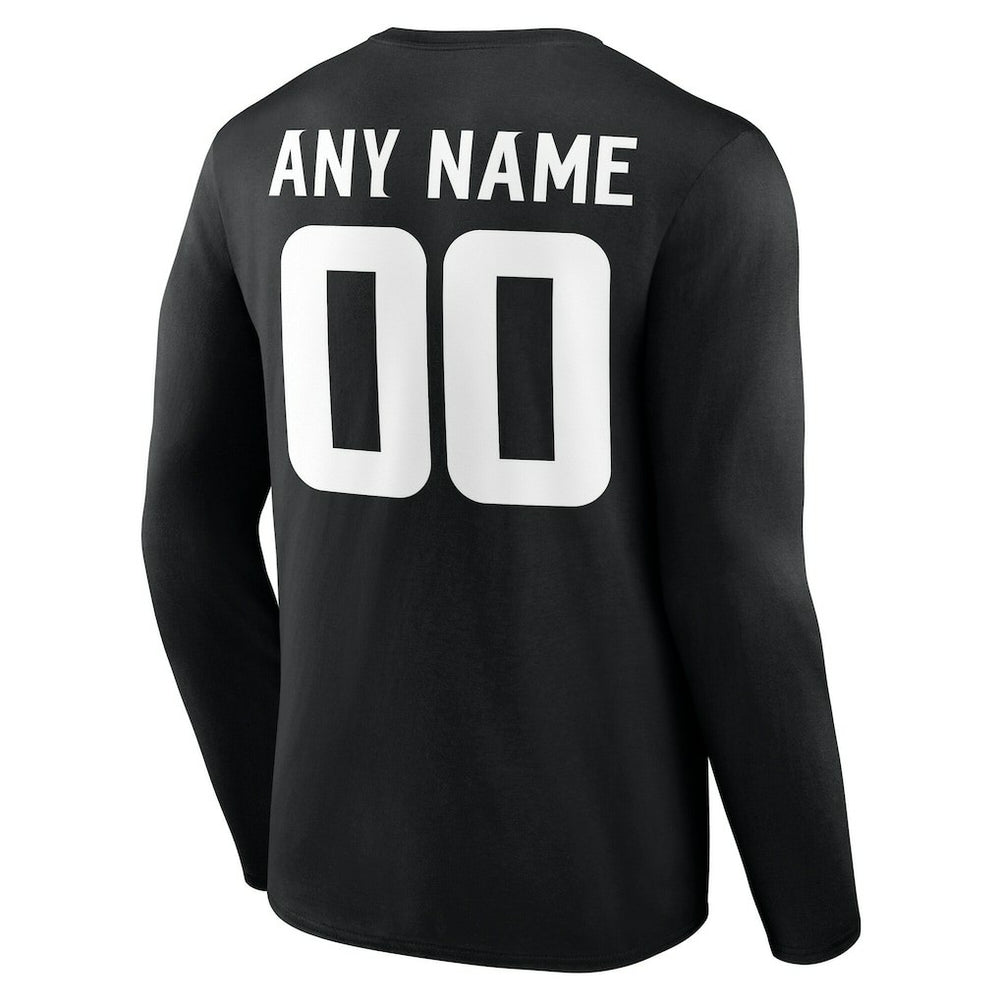 Minnesota Vikings Team Authentic Personalized Name & Number Long Sleeve T-Shirt Black - NFL