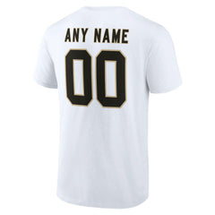 New Orleans Saints Team Authentic Personalized Name & Number T-Shirt White - NFL