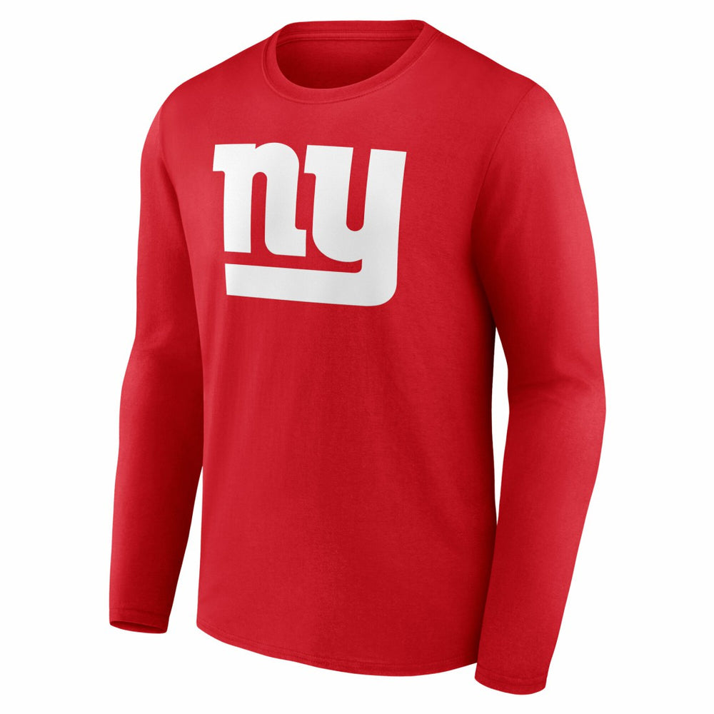 New York Giants Team Authentic Personalized Name & Number Long Sleeve T-Shirt Red - NFL