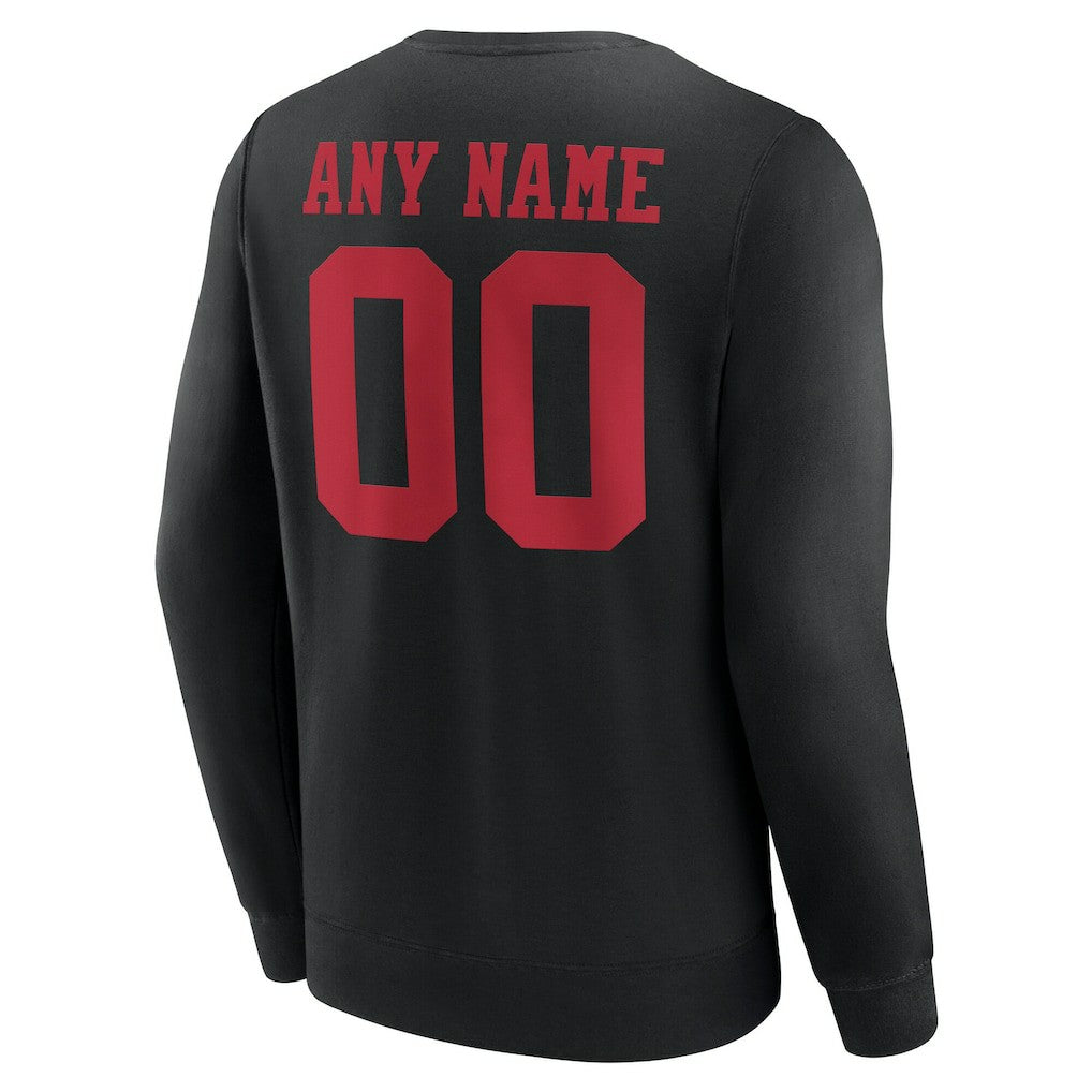 San Francisco 49ers Team Authentic Personalized Name & Number Sweatshirt Black - NFL