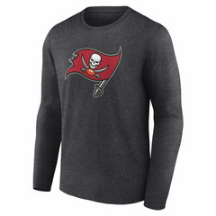 Tampa Bay Buccaneers Team Authentic Personalized Name & Number Long Sleeve T-Shirt Charcoal - NFL