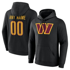 Washington Commanders Team Authentic Personalized Name & Number Hoodie Black - NFL