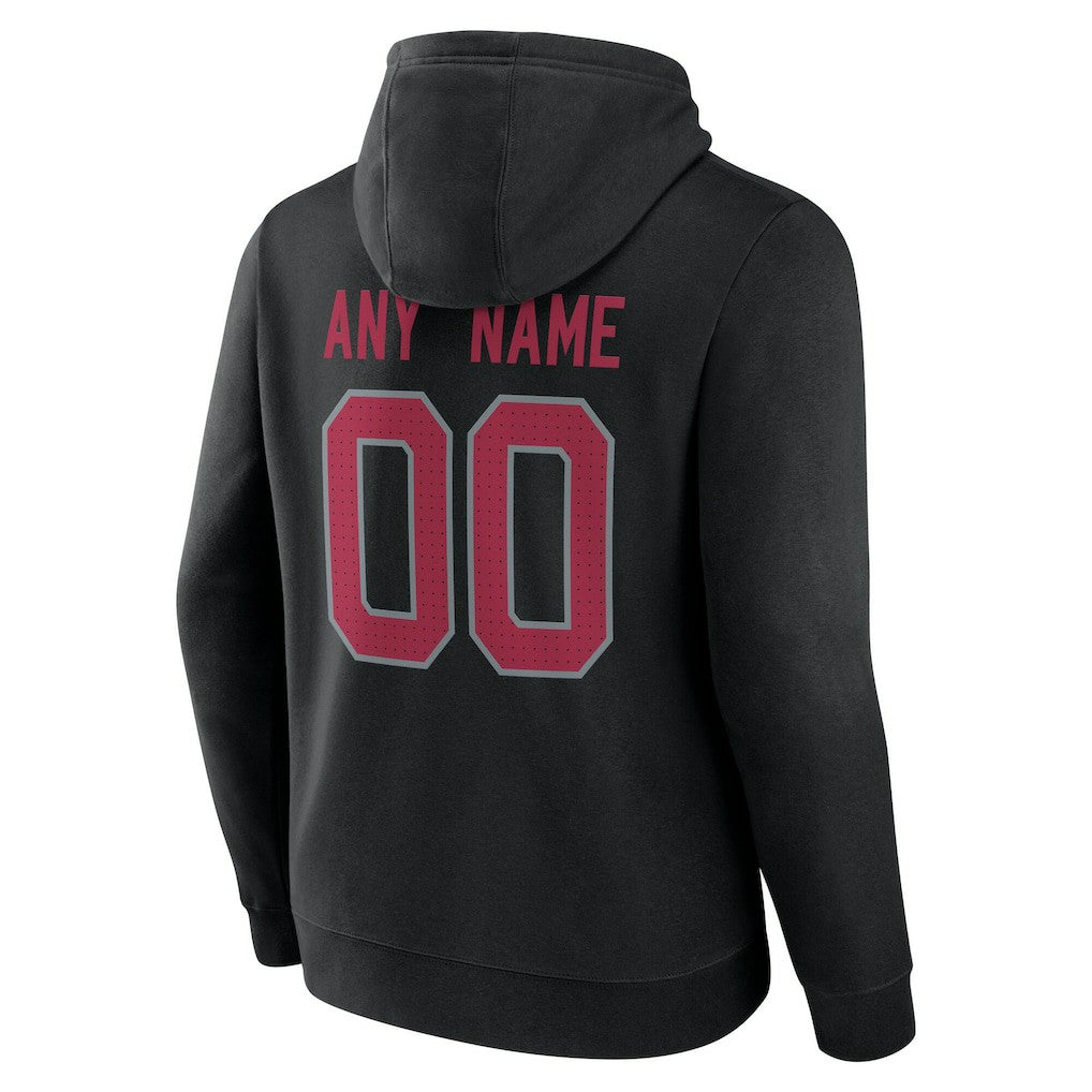 Arizona Cardinals Team Authentic Personalized Name & Number Hoodie Black - NFL