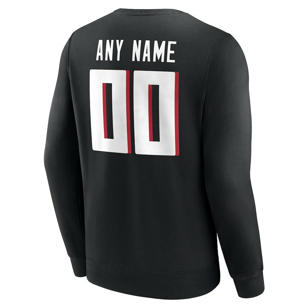 Atlanta Falcons Team Authentic Personalized Name & Number Sweatshirt Black - NFL