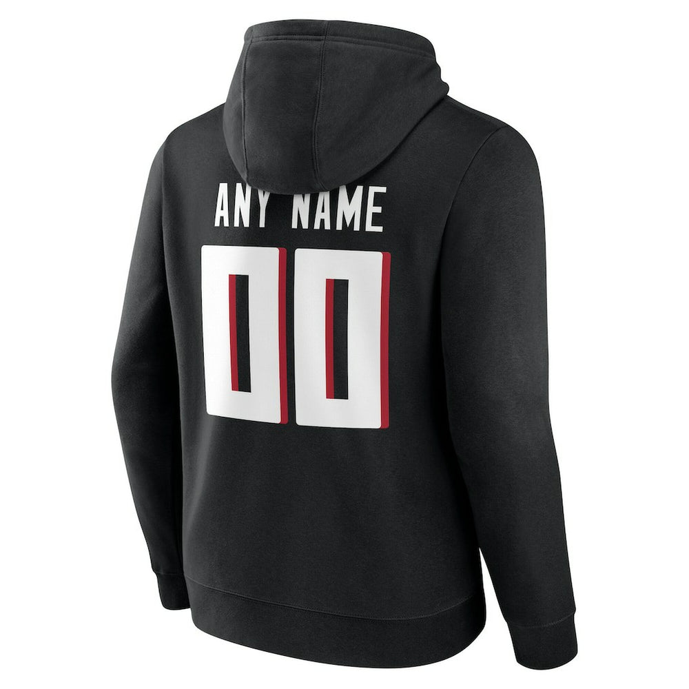 Atlanta Falcons Team Authentic Personalized Name & Number Hoodie Black - NFL
