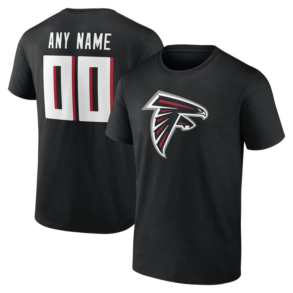 Atlanta Falcons Team Authentic Personalized Name & Number T-Shirt Black - NFL