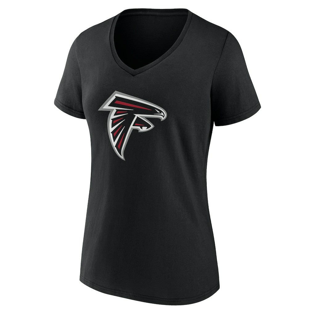 Atlanta Falcons Women's Team Authentic Personalized Name & Number V-Neck T-Shirt Black - NFL