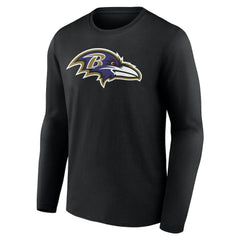 Baltimore Ravens Team Authentic Personalized Name & Number Long Sleeve T-Shirt Black - NFL