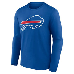 Buffalo Bills Team Authentic Personalized Name & Number Long Sleeve T-Shirt Royal - NFL