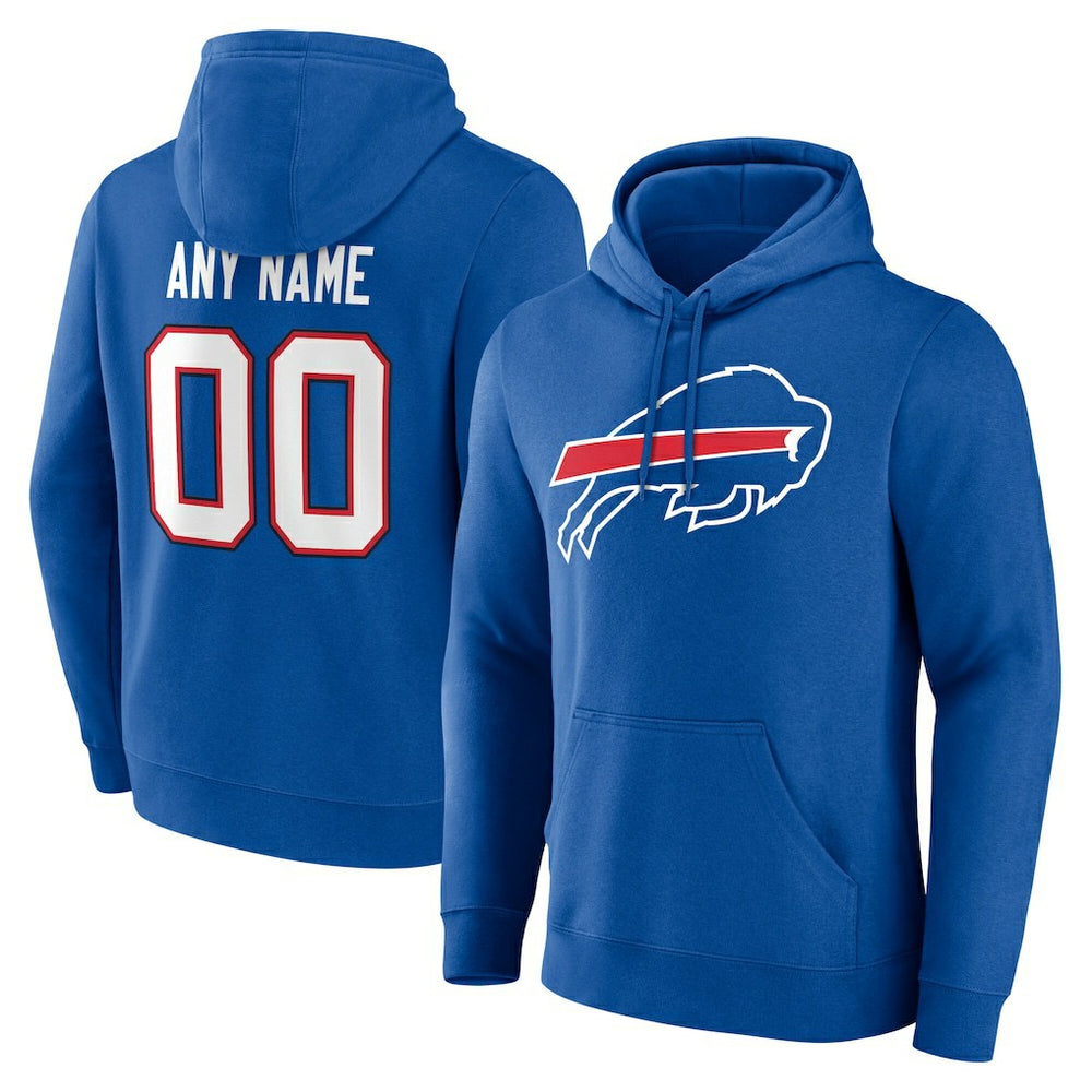 Buffalo Bills Team Authentic Personalized Name & Number Hoodie Royal - NFL
