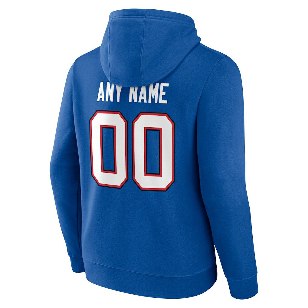 Buffalo Bills Team Authentic Personalized Name & Number Hoodie Royal - NFL