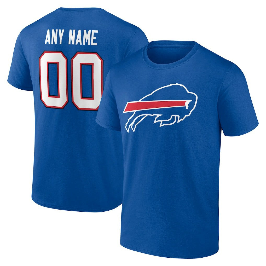 Buffalo Bills Team Authentic Personalized Name & Number T-Shirt Royal - NFL