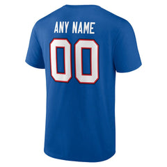 Buffalo Bills Team Authentic Personalized Name & Number T-Shirt Royal - NFL