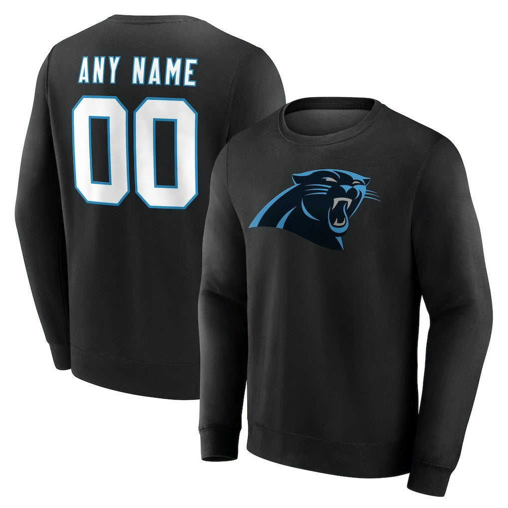 Carolina Panthers Team Authentic Personalized Name & Number Sweatshirt Black - NFL