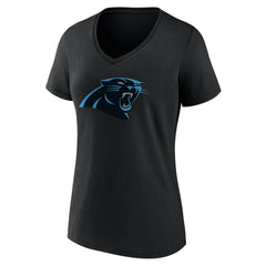 Carolina Panthers Women's Team Authentic Personalized Name & Number V-Neck T-Shirt Black - NFL