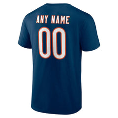 Chicago Bears Team Authentic Personalized Name & Number T-Shirt Navy - NFL
