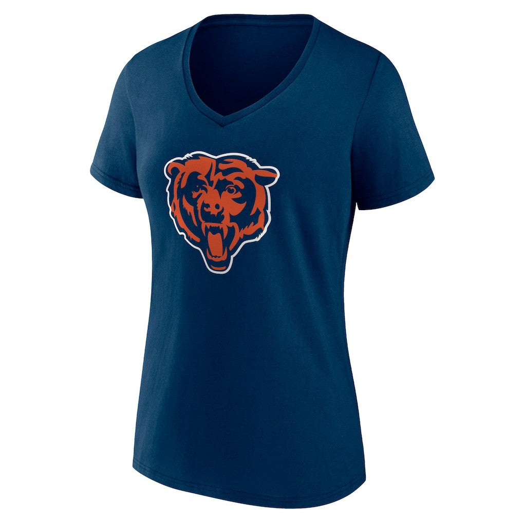Chicago Bears Women's Team Authentic Personalized Name & Number V-Neck T-Shirt Navy - NFL